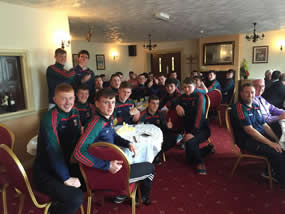 Mayo Minor Team dining in Julian's of Midfield, 2015